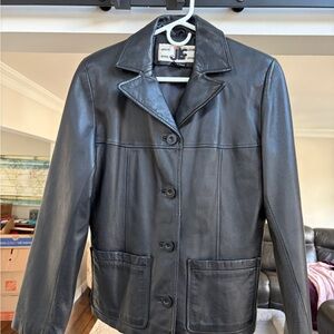 JLC Women's Classic Black Leather Jacket